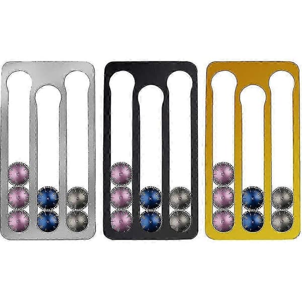 Coffee Pod Holder for Vertuo Pods, Wall Mounted Coffee Capsule Storage Rack, Capacity: 17, Black