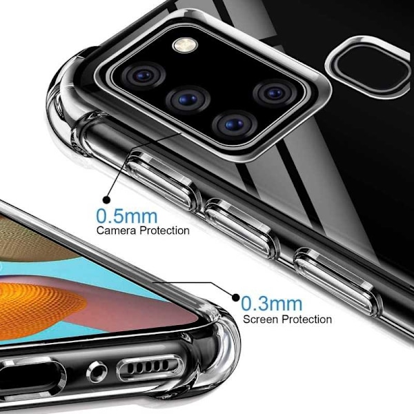 Samsung A21s Stöttåligt Skal med Förstärkta Hörn Transparent