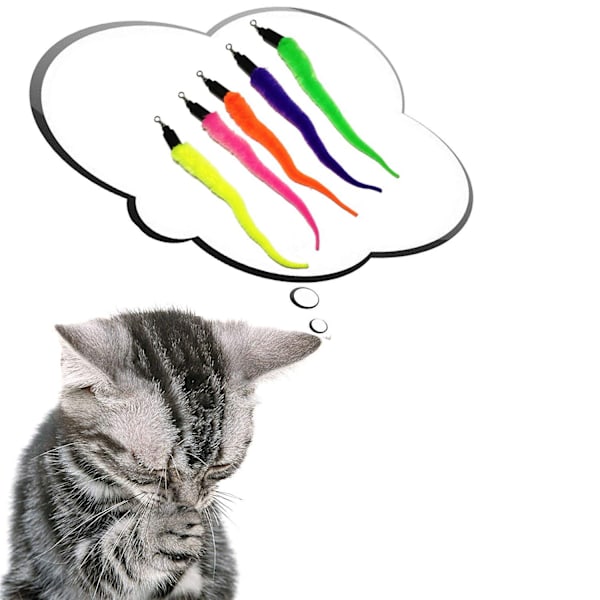 Kattmask Leksaker, (5-pack) Interaktiv Kattpinne Ersättning, Kattpinne Påfyllningstillbehör för de Flesta Katter Kattungar, 20cm