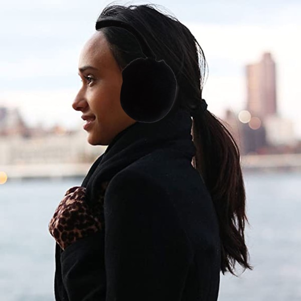 Söta utomhuspälsvarma öronkåpor Öronvärmare för kvinnor tjejer