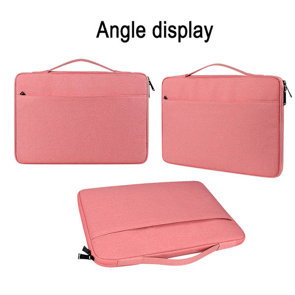 Vattentät Laptop Väska Skyddande Notebook Tablet Väska Andningsbar Slitstark - Rosa
