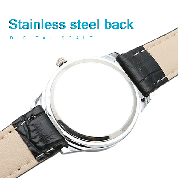 Damklocka i läder, moderiktig casual klocka, romerska siffror kvartsur, urtavla diameter 28 mm