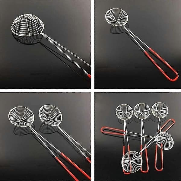 Stainless Steel Hot Pot Colander, Kitchen Strainer with Handle, Fine Mesh