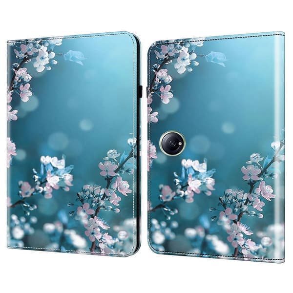 Fodral för OnePlus Pad 2/Pad Pro, mönstrat läderfodral för surfplatta med kortplats - Persikoblom