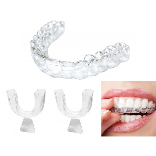 Två transparenta bettskenor – för bruxism och blekning med perfekt passform