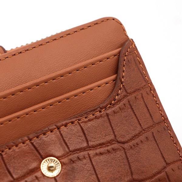 Liten plånbok Bifold Korthållare BRUN Brown Brown
