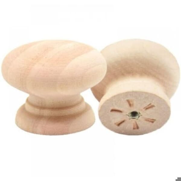 Runda träknoppar - 20-pack, 35 mm diameter - Enkel stil för möbler och skåp