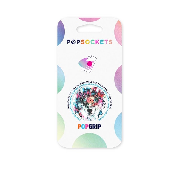PopSockets Avtagbart Grip med Ställfunktion Wolf