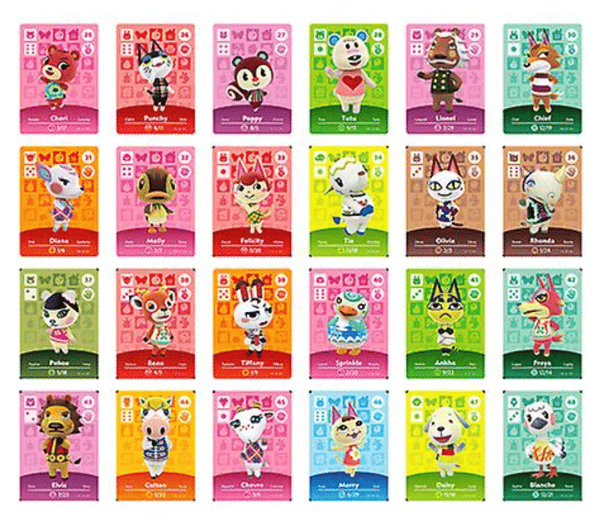 24 stk Mini Spillekort Videokassette Samling Animal Crossing Passer til Switch 25-48