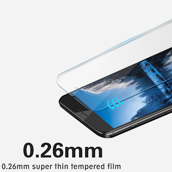 iPhone 6 / 6S / 7/8 skärmskydd härdat glas, HD skärmskydd, 9H reptåligt skärmskyddsfilm för iPhone 6 / 6S / 7/8-2 Pack