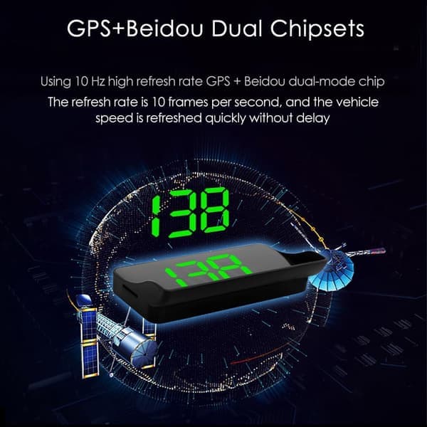 Universal Car HUD Head Up Display GPS Speedometer Digital Speed Display Windshield Projector MPH Project on Windshield for Car Vehicle Motorcycle