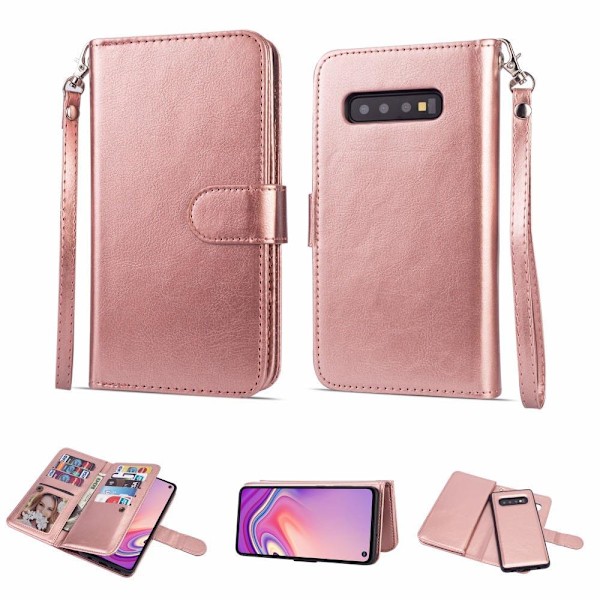 Samsung Galaxy S10E - Praktiskt 9-Korts Plånboksfodral (LEMAN) Brun Brun Brun Brun