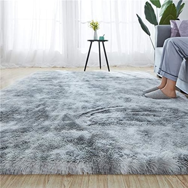 Mjuk modern inomhus lurvig 4x6,6 matta för sovrum vardagsrum sovsal barnrum hem dekorativ, halkfri plysch fluffig pälsområde mattor bekväm plantskola