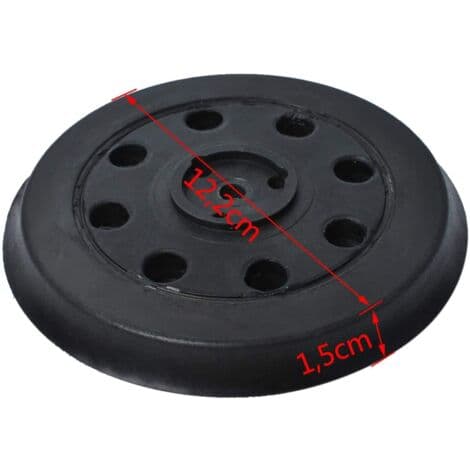Hard sanding pad Ø 125 mm with 8 holes for efficient dust extraction. Compatible with Bosch PEX 12, PEX 125, PEX 400 A. Durable rubber.