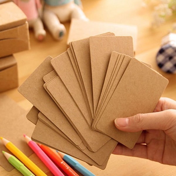 100 st/ set Kraftpapper tomma kort KHAKI khaki khaki