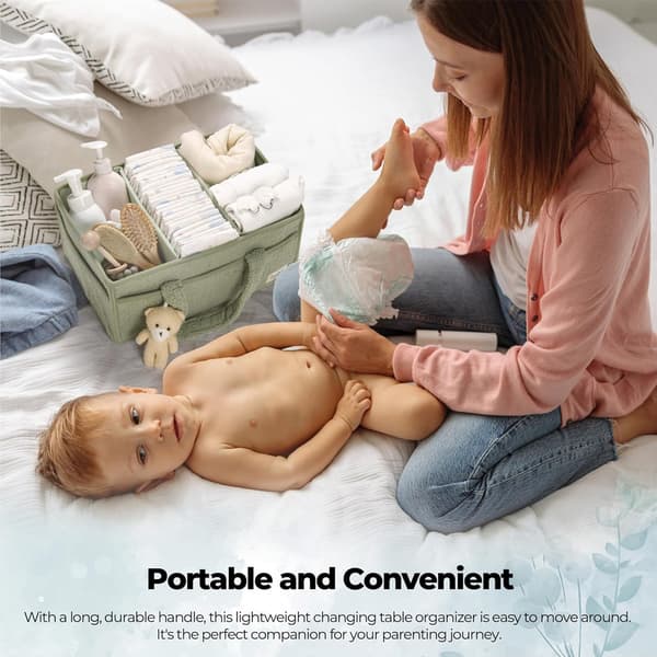 Baby Diaper Organizer Changing Table Organizer Nursery Diaper Storage Basket for Diapers