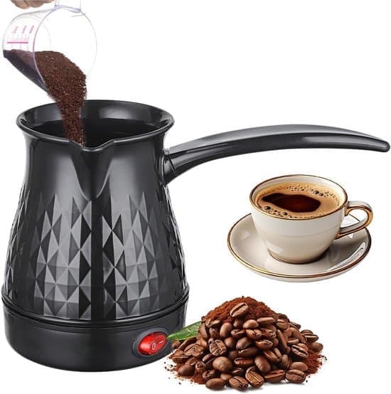 Electric Coffee Maker Espresso Machine - 500ml Capacity - Induction Compatible - Heating Pot - Turkish Coffee Pot - For Camping, Home, Tea and Coffee
