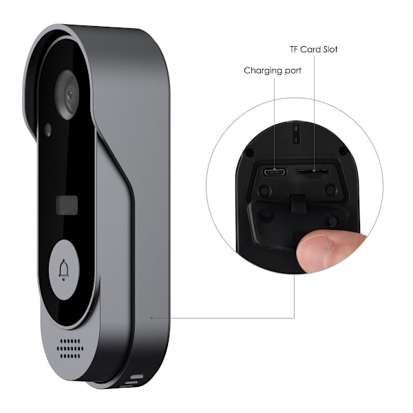 Trådlös smart videodörrklocka WiFi säkerhetskamera dörrklocka telefon dörr ring intercom; trådlös WiFi video smart dörrklocka telefon säkerhetskamera dörrklocka