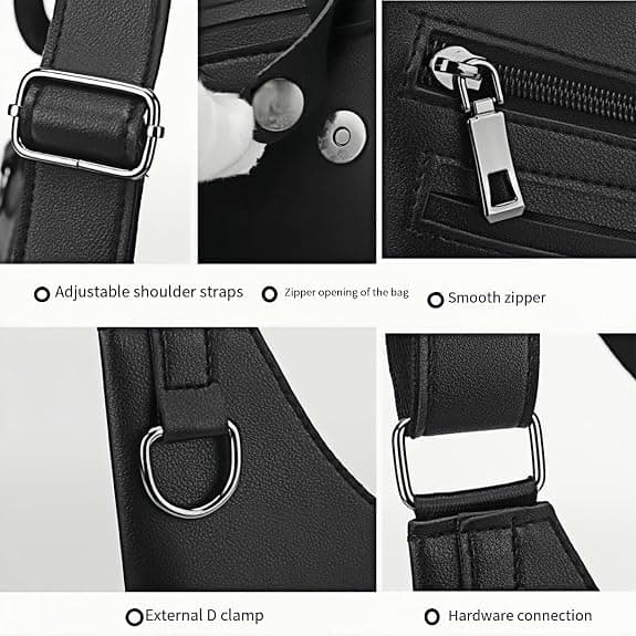 Anti-Theft Underarm Crossbody Bag - Ultra-Thin Adjustable Hidden Strap Wallet, Lightweight with Multi-Layer Storage