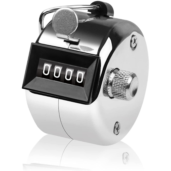 Mekanisk Manuell Räknare i Metall - Silver - Hand Tally Counter