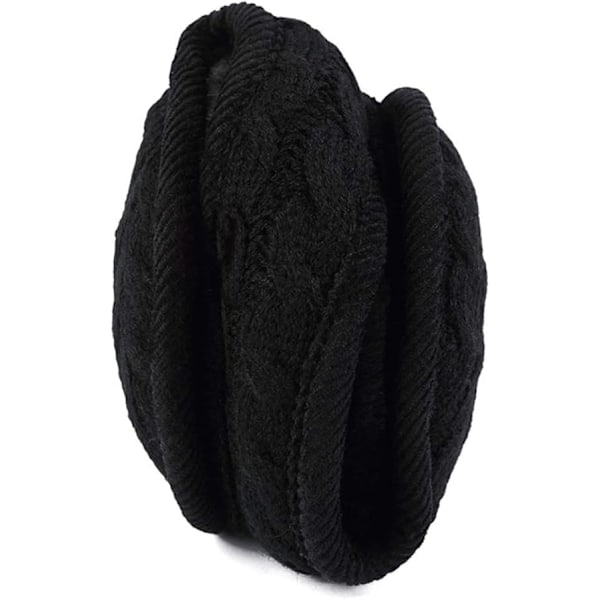 Unisex Varm Stickade Öronmuffar Dam Cashmere Vinter Ren Färg Utomhus Päls Öronvärmare