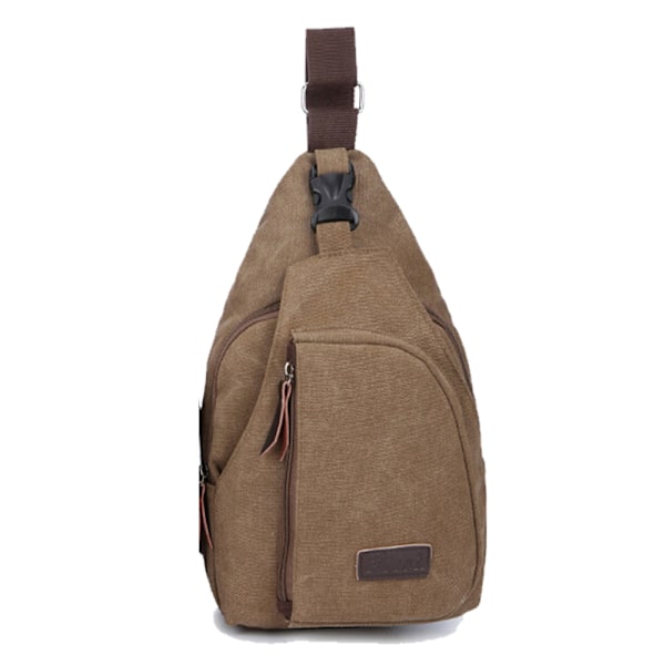 Canvas Slängväska Crossbody Ryggsäck Vandringsdagspackning Ryggsäck för Män Kvinnor Utomhus Cykling Resor