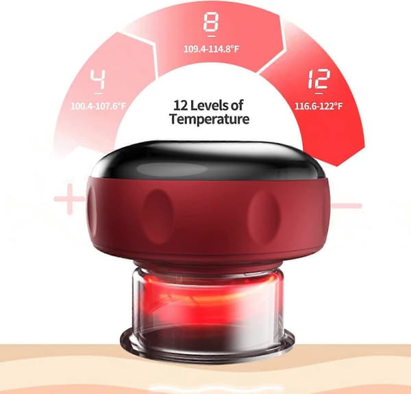 Smart dynamisk cupping-terapisæt, cellulite-massager 3 i 1 vakuumterapimaskine cellulitefjerner, Gua Sha massageværktøj, 12 temperaturniveauer
