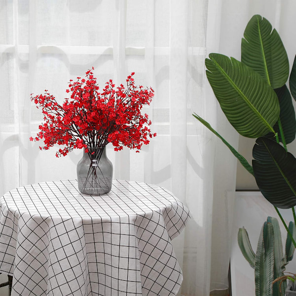 6 st Höst Konstgjorda Blommor Falska Babys Andedräkt Blommor Bulk Konstgjord Gypsophila Bukett Silke Blomsterarrangemang Centerpieces för Hem Kök Sovrum