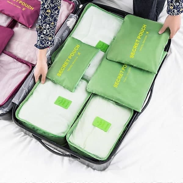 st Resväska Organizer Väskor Bagage Pakkekuber Til Rejseorganisation Opbevaring Sko Tøj Bagage Organizer Tasker-FQ- grå grå grå