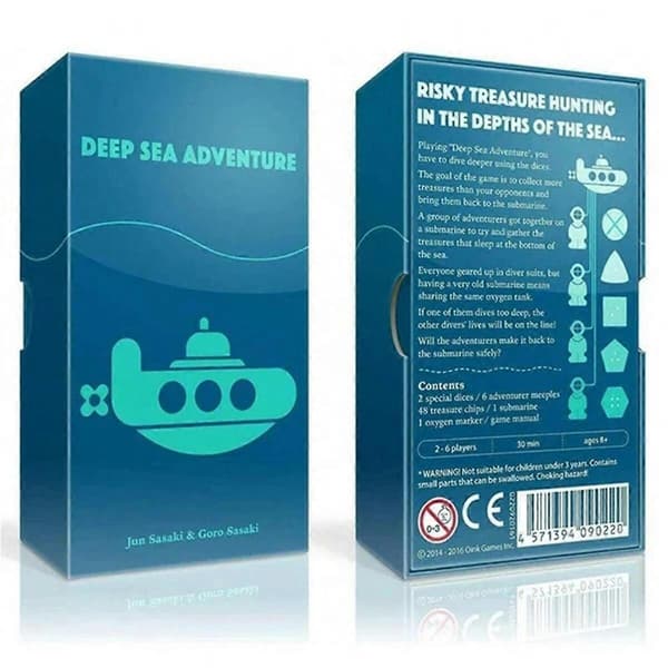 setti \"Deep Sea Adventure\" lautapeli, perhepeli, hauska korttipeli, lomapeli