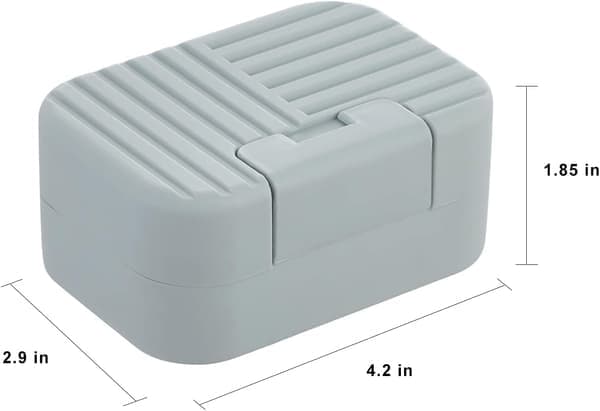 Soap Dish for Travel, 2-Pack Soap Box – Portable Soap Case with Lid, Sealed for Home, Laundry, and Bathroom