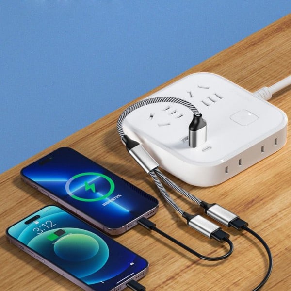 USB C hane till 2 USB C hona kabeladapter Hörlurstyp C Laddningsadapter 480Mbps Dataöverföring 30cm/11.81in