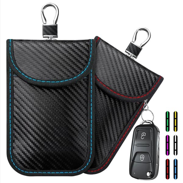 Key Fob Protector Case 2-pack RFID Signal Blocking Key Fob Protector Bag Car Anti-theft Cage