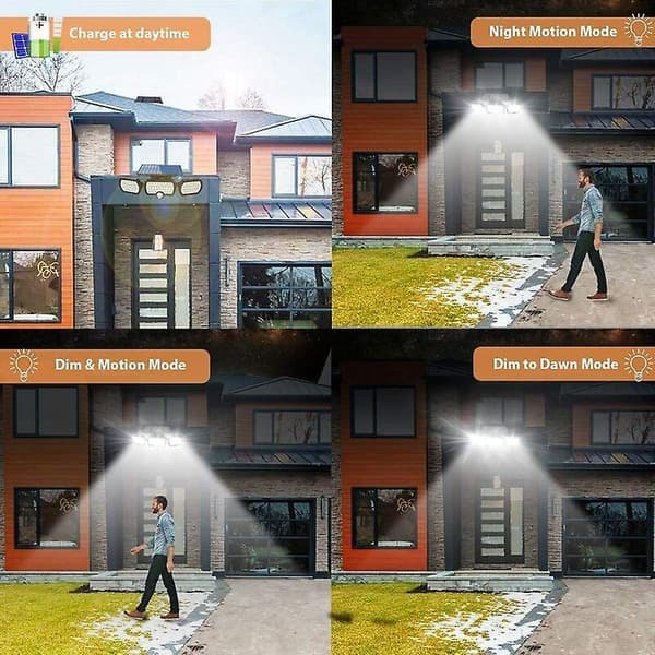 Utendørs solcellelampe (2-pakning) Vanntett IP65