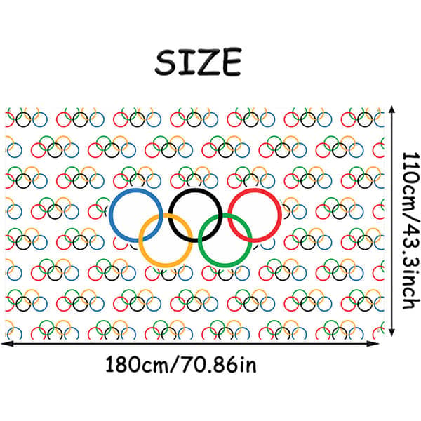 Olympiske dekorasjoner Banner 180 x 110 Ringer Spill Internasjonalt Sportstema Pos