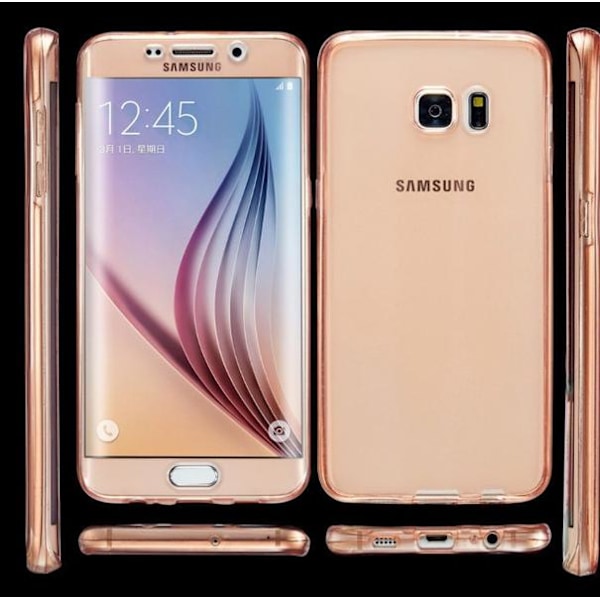 Samsung S7 Dubbelsidigt silikonfodral med TOUCHFUNKTION Guld Guld