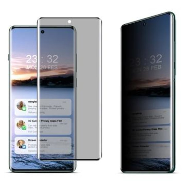 OnePlus 12 Imak Privacy Heltäckande Härdat Glas Skärmskydd... Svart