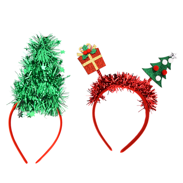 6 st julhuvudband julgran ren snöflinga tomteluva semesterfest huvudbonad för julfest