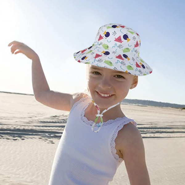 Solhatt Baby Toddler , Bucket Hat för Baby Girls Spädbarnsstrandmössa med bred brätte för barn