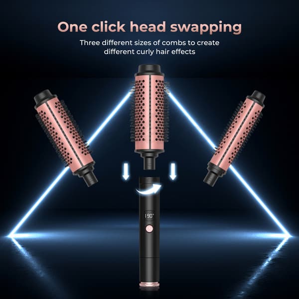 Wavytalk Hot Brush, Ionic Heated Round Brush for Voluminous Hairstyles, Ceramic Ionic Technology Reduces Hair Damage, Fast Heating