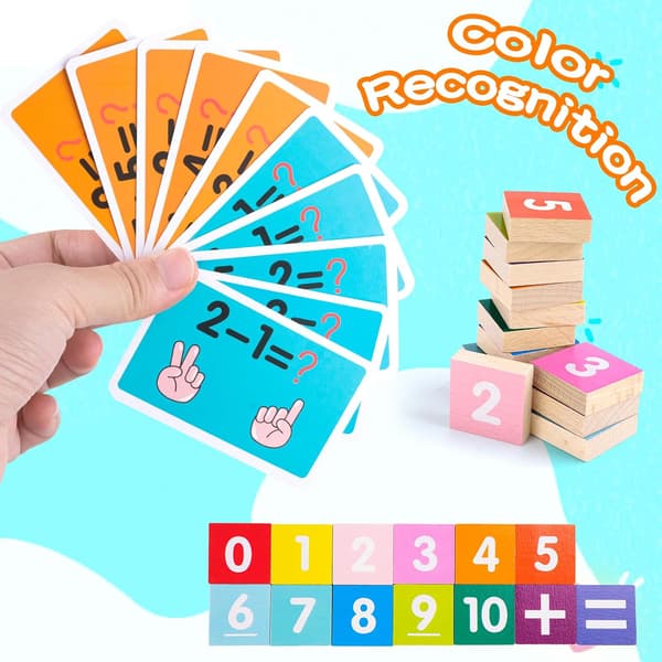 Educational Games Kids 3 4 5 6 Years Math Toys Counting Learning Games for Learning to Add and Subtract Math, Ideal Gift.