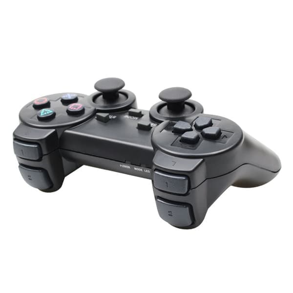 Trådløs Game Controller Dobbelt Vibration 2.4GHz Lav Latens Fjernbetjening Game Controller Kompatibel med PS2 Sort
