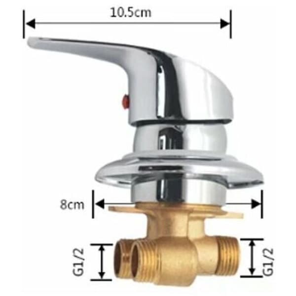 Thermostatic Shower Mixer in Solid Chrome-Plated Brass – G1/2 Thread – Ceramic Cartridge – Integrated Non-Return Valves