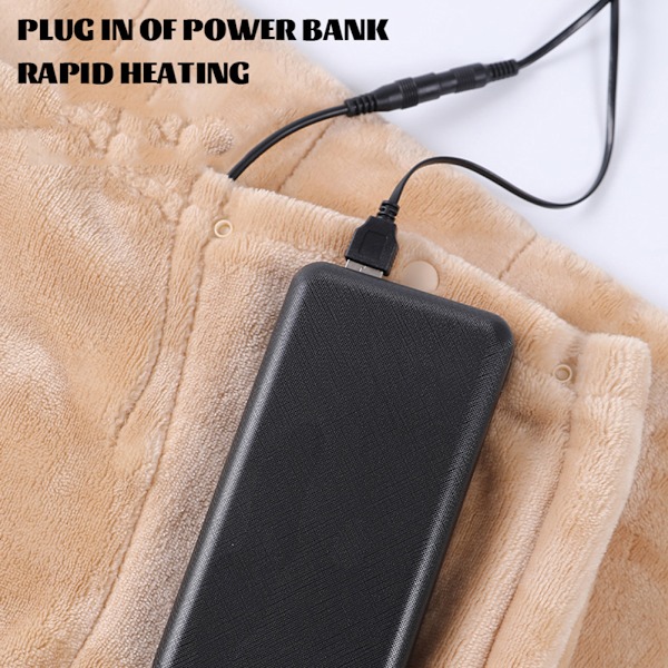 USB Elektrisk Värmefilt Uppladdningsbar Treasure Värmefilt 5V Trådlös Uppvärmningssjal Filt Utomhuscamping Pink Thickening Pink Thickening