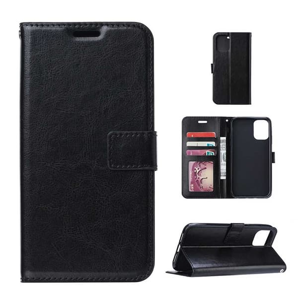 Galaxy S20 Wallet Case Black Leather Skin Case Black black