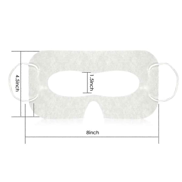 100 stk Universal Engangs VR Øjenmaske til Quest 3 VR Headset Tilbehør Svedabsorberende Øjenbeskyttelse white