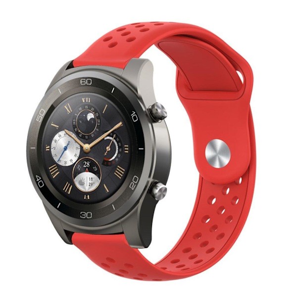 22 mm Huawei Watch 2 Pro klockarmband i silikon - Röd Röd
