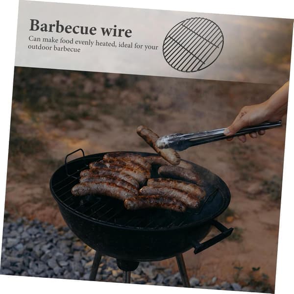 Rund emaljerad grill, bärbar campinggrill, utomhusmatlagning i hemmaköket
