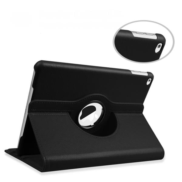 Läderfodral iPad 9,7" (2017/2018) Roterande 360° - 11 Färger Svart Svart