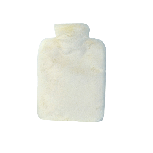 Vauvan lämmitinpullon pehmeä, pörröinen suojus, beige, 2 litraa.